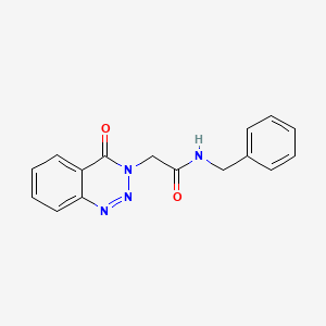 molecular formula C16H14N4O2 B2650004 N-benzyl-2-(4-oxo-1,2,3-benzotriazin-3-yl)acetamide CAS No. 440331-91-9