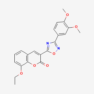 molecular formula C21H18N2O6 B2650019 3-[3-(3,4-dimethoxyphenyl)-1,2,4-oxadiazol-5-yl]-8-ethoxy-2H-chromen-2-one CAS No. 892758-60-0
