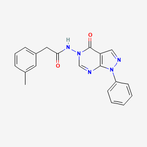 molecular formula C20H17N5O2 B2650031 N-(4-oxo-1-phenyl-1H-pyrazolo[3,4-d]pyrimidin-5(4H)-yl)-2-(m-tolyl)acetamide CAS No. 919841-52-4