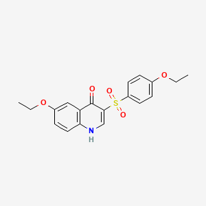 molecular formula C19H19NO5S B2650035 6-ethoxy-3-(4-ethoxyphenyl)sulfonyl-1H-quinolin-4-one CAS No. 866847-05-4
