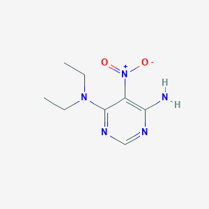 molecular formula C8H13N5O2 B2650044 N,N-diethyl-5-nitropyrimidine-4,6-diamine CAS No. 303024-36-4