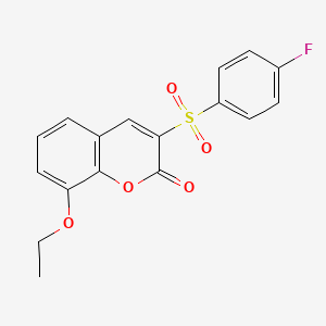 molecular formula C17H13FO5S B2650045 8-ethoxy-3-[(4-fluorophenyl)sulfonyl]-2H-chromen-2-one CAS No. 904438-76-2