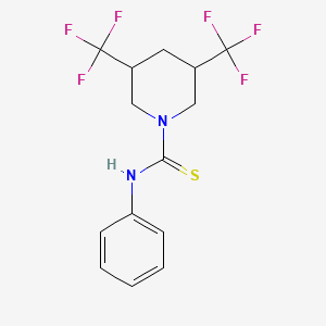 molecular formula C14H14F6N2S B2650051 N-phenyl-3,5-bis(trifluoromethyl)piperidine-1-carbothioamide CAS No. 2061727-09-9