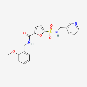 molecular formula C19H19N3O5S B2650056 N-(2-methoxybenzyl)-5-(N-(pyridin-3-ylmethyl)sulfamoyl)furan-2-carboxamide CAS No. 1170563-43-5
