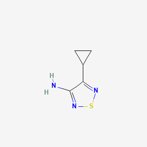 molecular formula C5H7N3S B2650059 4-环丙基-1,2,5-噻二唑-3-胺 CAS No. 1496127-98-0