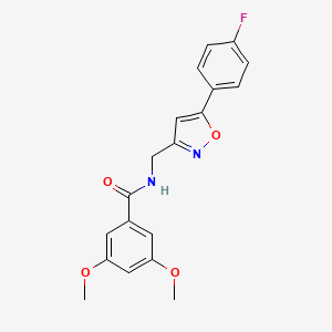 molecular formula C19H17FN2O4 B2650069 N-((5-(4-fluorophenyl)isoxazol-3-yl)methyl)-3,5-dimethoxybenzamide CAS No. 953251-30-4