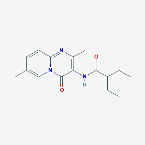 molecular formula C16H21N3O2 B2650072 N-(2,7-二甲基-4-氧代-4H-吡啶并[1,2-a]嘧啶-3-基)-2-乙基丁酰胺 CAS No. 946336-67-0