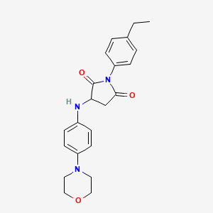 molecular formula C22H25N3O3 B2650079 1-(4-Ethylphenyl)-3-((4-morpholinophenyl)amino)pyrrolidine-2,5-dione CAS No. 1008712-52-4