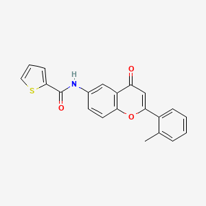 molecular formula C21H15NO3S B2650086 N-[2-(2-甲基苯基)-4-氧代-4H-色满-6-基]噻吩-2-甲酰胺 CAS No. 923211-06-7