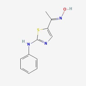 molecular formula C11H11N3OS B2650091 5-[(1E)-1-(羟基亚氨基)乙基]-N-苯基-1,3-噻唑-2-胺 CAS No. 338414-14-5