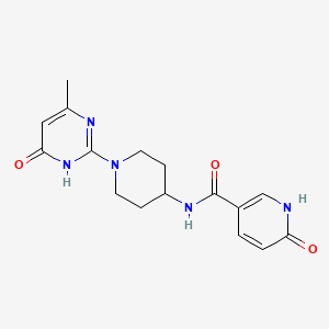 molecular formula C16H19N5O3 B2650102 N-(1-(4-甲基-6-氧代-1,6-二氢嘧啶-2-基)哌啶-4-基)-6-氧代-1,6-二氢吡啶-3-甲酰胺 CAS No. 1903716-19-7