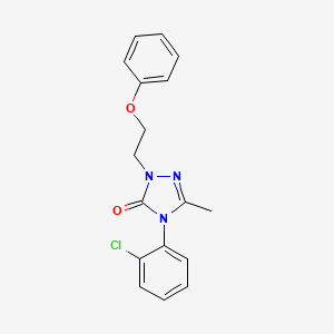molecular formula C17H16ClN3O2 B2650109 4-(2-chlorophenyl)-5-methyl-2-(2-phenoxyethyl)-2,4-dihydro-3H-1,2,4-triazol-3-one CAS No. 860789-89-5