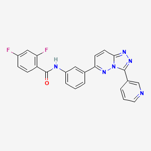 molecular formula C23H14F2N6O B2650110 2,4-二氟-N-(3-(3-(吡啶-3-基)-[1,2,4]三唑并[4,3-b]哒嗪-6-基)苯基)苯甲酰胺 CAS No. 891115-42-7