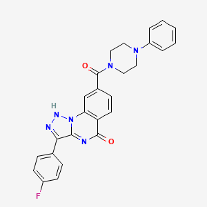 3-(4-fluorophenyl)-8-(4-phenylpiperazine-1-carbonyl)-4H,5H-[1,2,3]triazolo[1,5-a]quinazolin-5-one