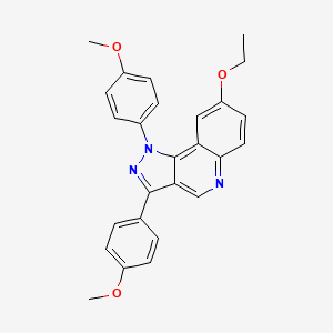 molecular formula C26H23N3O3 B2650132 8-ethoxy-1,3-bis(4-methoxyphenyl)-1H-pyrazolo[4,3-c]quinoline CAS No. 901021-97-4