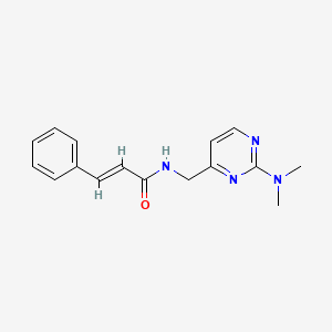 molecular formula C16H18N4O B2650136 N-((2-(dimethylamino)pyrimidin-4-yl)methyl)cinnamamide CAS No. 1798431-19-2