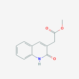 molecular formula C12H11NO3 B2650141 Methyl 2-(2-oxo-1,2-dihydroquinolin-3-yl)acetate CAS No. 156496-39-8