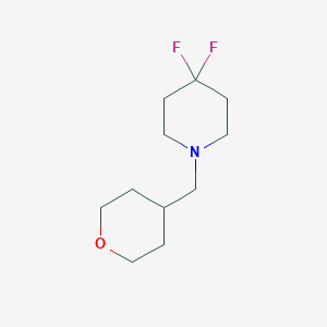 molecular formula C11H19F2NO B2650153 4,4-Difluoro-1-(oxan-4-ylmethyl)piperidine CAS No. 2325317-23-3