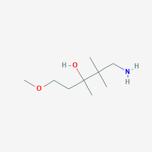 molecular formula C9H21NO2 B2650158 1-氨基-5-甲氧基-2,2,3-三甲基戊烷-3-醇 CAS No. 1511402-59-7