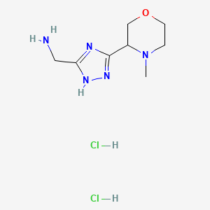 B2650177 [5-(4-methylmorpholin-3-yl)-4H-1,2,4-triazol-3-yl]methanamine dihydrochloride CAS No. 2126177-63-5