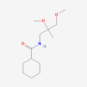 molecular formula C13H25NO3 B2650188 N-(2,3-dimethoxy-2-methylpropyl)cyclohexanecarboxamide CAS No. 2034451-27-7