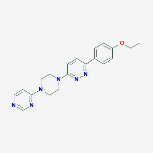 molecular formula C20H22N6O B2650195 3-(4-Ethoxyphenyl)-6-(4-pyrimidin-4-ylpiperazin-1-yl)pyridazine CAS No. 2380079-68-3