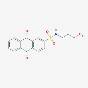molecular formula C17H15NO5S B2650200 N-(3-hydroxypropyl)-9,10-dioxo-9,10-dihydroanthracene-2-sulfonamide CAS No. 897617-84-4