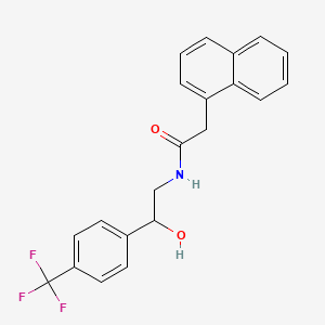 molecular formula C21H18F3NO2 B2650207 N-(2-hydroxy-2-(4-(trifluoromethyl)phenyl)ethyl)-2-(naphthalen-1-yl)acetamide CAS No. 1351647-78-3
