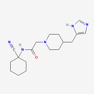 molecular formula C18H27N5O B2650214 N-(1-Cyanocyclohexyl)-2-[4-(1H-imidazol-5-ylmethyl)piperidin-1-yl]acetamide CAS No. 2224537-07-7