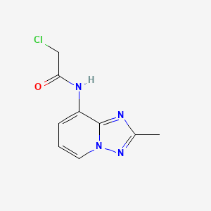 molecular formula C9H9ClN4O B2650216 2-Chloro-N-(2-methyl-[1,2,4]triazolo[1,5-a]pyridin-8-yl)acetamide CAS No. 2411235-39-5