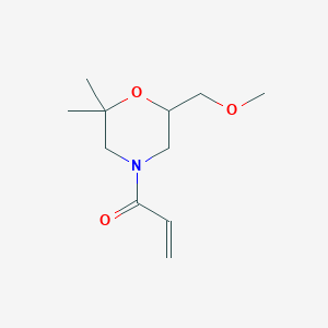 molecular formula C11H19NO3 B2650220 1-[6-(Methoxymethyl)-2,2-dimethylmorpholin-4-yl]prop-2-en-1-one CAS No. 2224362-82-5