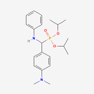 molecular formula C21H31N2O3P B2650223 4-[anilino-di(propan-2-yloxy)phosphorylmethyl]-N,N-dimethylaniline CAS No. 374550-07-9