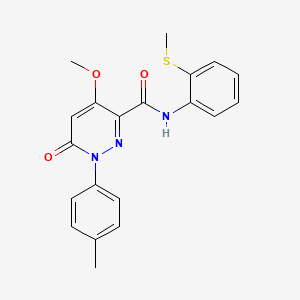 4-methoxy-1-(4-methylphenyl)-N-[2-(methylsulfanyl)phenyl]-6-oxo-1,6-dihydropyridazine-3-carboxamide