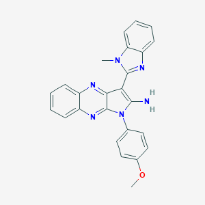 molecular formula C25H20N6O B265024 1-(4-methoxyphenyl)-3-(1-methyl-1H-benzimidazol-2-yl)-1H-pyrrolo[2,3-b]quinoxalin-2-amine 