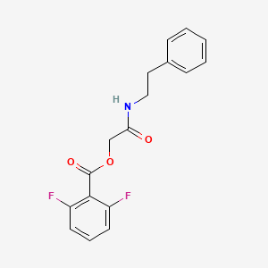 molecular formula C17H15F2NO3 B2650248 [(2-Phenylethyl)carbamoyl]methyl 2,6-difluorobenzoate CAS No. 721909-34-8