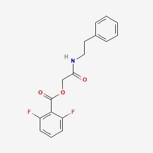 molecular formula C17H15F2NO3 B2650248 2-oxo-2-(phenethylamino)ethyl 2,6-difluorobenzoate CAS No. 721909-34-8