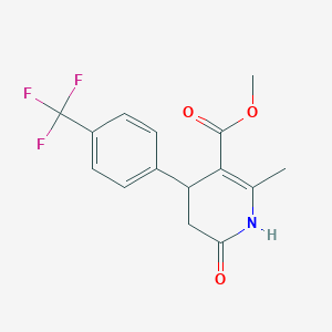 molecular formula C15H14F3NO3 B2650273 2-甲基-6-氧代-4-[4-(三氟甲基)苯基]-1,4,5,6-四氢吡啶-3-羧酸甲酯 CAS No. 330216-62-1