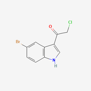 molecular formula C10H7BrClNO B2650307 1-(5-溴-1H-吲哚-3-基)-2-氯乙酮 CAS No. 65040-36-0