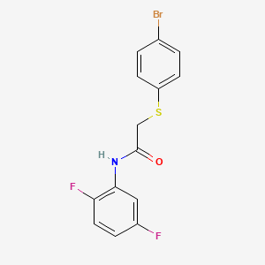 B2650313 2-[(4-bromophenyl)sulfanyl]-N-(2,5-difluorophenyl)acetamide CAS No. 380626-10-8