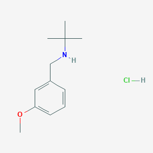 molecular formula C12H20ClNO B2650353 N-(3-甲氧基苄基)-2-甲基-2-丙胺盐酸盐 CAS No. 1049678-26-3