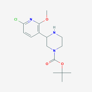 molecular formula C15H22ClN3O3 B2650354 叔丁基3-(6-氯-2-甲氧基吡啶-3-基)哌嗪-1-羧酸酯 CAS No. 2229361-04-8