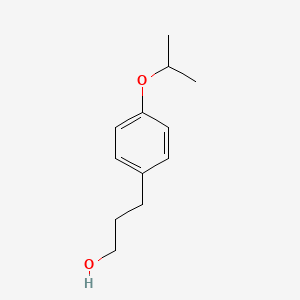 molecular formula C12H18O2 B2650378 3-[4-(丙-2-氧基)苯基]丙-1-醇 CAS No. 365572-36-7