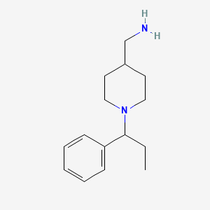 molecular formula C15H24N2 B2650392 [1-(1-苯基丙基)哌啶-4-基]甲胺 CAS No. 1281608-36-3