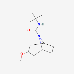 molecular formula C13H24N2O2 B2650400 (1R,5S)-N-(叔丁基)-3-甲氧基-8-氮杂双环[3.2.1]辛烷-8-甲酰胺 CAS No. 2320146-01-6
