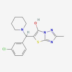B2650456 5-((3-Chlorophenyl)(piperidin-1-yl)methyl)-2-methylthiazolo[3,2-b][1,2,4]triazol-6-ol CAS No. 851969-29-4