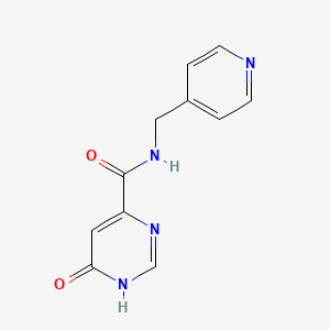 molecular formula C11H10N4O2 B2650457 6-hydroxy-N-(pyridin-4-ylmethyl)pyrimidine-4-carboxamide CAS No. 2034577-78-9