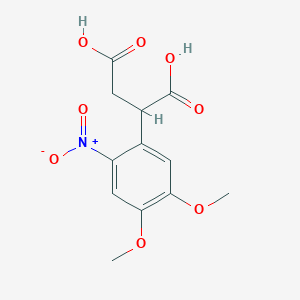 molecular formula C12H13NO8 B2650460 2-(4,5-二甲氧基-2-硝基苯基)琥珀酸 CAS No. 100193-44-0