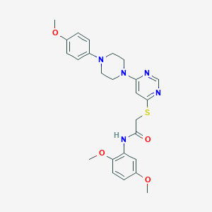 molecular formula C25H29N5O4S B2650463 N-(2,5-dimethoxyphenyl)-2-((6-(4-(4-methoxyphenyl)piperazin-1-yl)pyrimidin-4-yl)thio)acetamide CAS No. 1251683-64-3