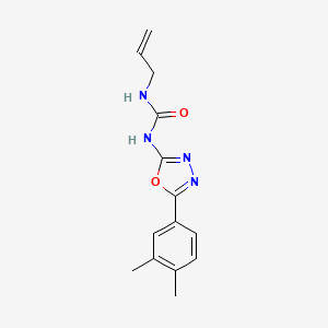 molecular formula C14H16N4O2 B2650464 1-Allyl-3-(5-(3,4-dimethylphenyl)-1,3,4-oxadiazol-2-yl)urea CAS No. 1334373-42-0