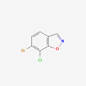 molecular formula C7H3BrClNO B2650474 6-Bromo-7-chloro-1,2-benzoxazole CAS No. 1427417-88-6